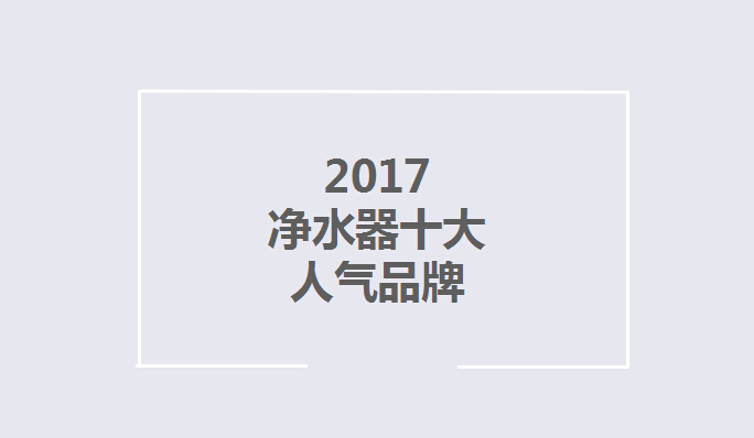 2019净水器哪个牌子好 人气最高的净